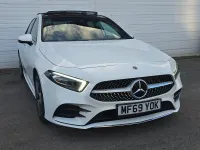 Begagnad Mercedes A200 AMG Line Premium 2019 Vit Sedan