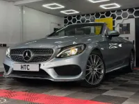 Used Mercedes C220 AMG line 170 HP (125 kW) 2018 Silver Cabriolet