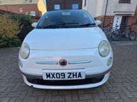 Used Fiat 500 Lounge 69 HP (50 kW) 2009 White Cabriolet
