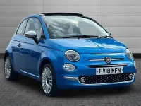 Used Fiat 500C Mirror 69 HP (50 kW) 2018 Blue Cabriolet