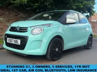 Used Citroën C1 Feel 68 HP (50 kW) 2017 Green Hatchback
