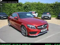Used Mercedes C250 AMG line 204 HP (150 kW) 2017 Red Coupe