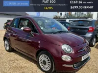 Used Fiat 500 Lounge 105 HP (77 kW) 2016 Red Hatchback