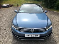 Used VW Passat R-line 150 HP (110 kW) 2018 Blue Sedan