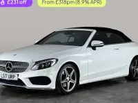 Used Mercedes C220 AMG line 170 HP (125 kW) 2017 White Cabriolet