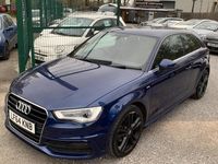Used Audi A3 S-Line 110 HP (80 kW) 2014 Blue Hatchback