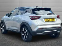 Used Nissan Juke Tekna 117 HP (86 kW) 2020 Blade silver with pearl black roof SUV