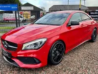 Used Mercedes CLA220 AMG line 177 HP (130 kW) 2017 Red Coupe