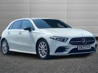 Used Mercedes A180 AMG Line Premium 136 HP (100 kW) 2023 Digital white Hatchback