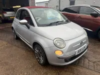Used Fiat 500 Lounge 69 HP (50 kW) 2011 Silver Cabriolet