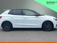 Used Skoda Fabia Design Edition 85 HP (62 kW) 2025 Moon white metallic black magic pearl effect Hatchback