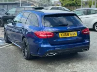 Used Mercedes C250 AMG Line Premium Plus 204 HP (150 kW) 2018 Blue Estate