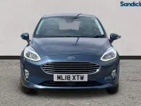 Used Ford Fiesta Zetec 101 HP (74 kW) 2018 Chrome blue (premium paint) Hatchback