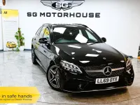Used Mercedes C220 AMG line 194 HP (142 kW) 2019 Black Estate