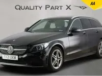 Used Mercedes C300e AMG line 2021 Black Estate