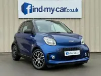 Used Smart ForTwo Electric Drive Exclusive 22 kW (30 HP) 2021 Blue/black Coupe