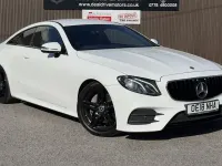 Used Mercedes E220 AMG line 194 HP (142 kW) 2018 White Coupe