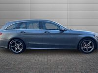 Used Mercedes C220 AMG line 170 HP (125 kW) 2018 Selenite grey Estate
