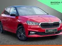 Used Skoda Fabia Design Edition 113 HP (83 kW) 2026 Velvet red metallic black magic pearl effect Hatchback