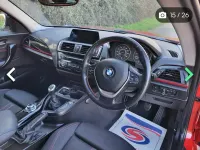 Begagnad BMW 120 Sport Line 177 HK (130 kW) 2015 Röd Halvkombi