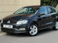 Used VW Polo Match 75 HP (55 kW) 2017 Black Hatchback