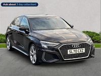 Used Audi A3 S-Line 147 HP (108 kW) 2020 Black Hatchback