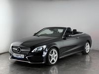 Used Mercedes C250 AMG line 204 HP (150 kW) 2018 Black Cabriolet