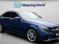 Used Mercedes C220 AMG line 194 HP (142 kW) 2019 Blue Sedan