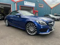Used Mercedes C220 AMG Line Premium Plus 2017 Blue Cabriolet