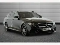 Used Mercedes E220 AMG line 191 HP (140 kW) 2020 Obsidian black Estate