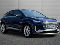 Used Audi Q4 Sportback e-tron S-Line 123 kW (168 HP) 2023 Navarra blue SUV