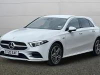 Used Mercedes A250 AMG line 218 HP (160 kW) 2020 White Hatchback