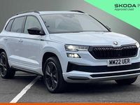 Used Skoda Karoq SportLine 110 HP (80 kW) 2022 Moon white metallic SUV
