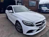 Begagnad Mercedes C220 AMG line 194 HK (142 kW) 2018 Vit Kombi
