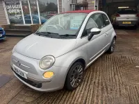 Used Fiat 500 Lounge 69 HP (50 kW) 2011 Silver Cabriolet