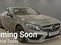 Used Mercedes C220 AMG line 170 HP (125 kW) 2018 Grey Coupe