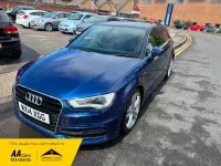Used Audi A3 S-Line 120 HP (88 kW) 2014 Blue Hatchback