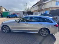 Begagnad Mercedes C220 AMG line 2018 Silver Kombi