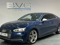 Used Audi A5 S-Line 190 HP (139 kW) 2017 Blue Coupe