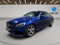Used Mercedes C220 AMG line 170 HP (125 kW) 2016 Blue Coupe