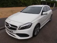 Used Mercedes A200 AMG Line Premium 136 HP (100 kW) 2016 White Hatchback