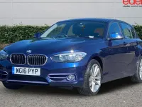 Used BMW 118 Sport Line 136 HP (100 kW) 2015 Blue Hatchback