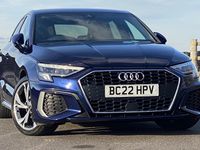 Used Audi A3 S-Line 150 HP (110 kW) 2022 Navarra blue Sedan