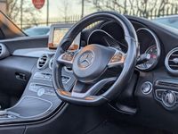 Used Mercedes C220 AMG line 170 HP (125 kW) 2017 Grey Cabriolet