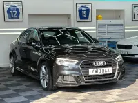 Used Audi A3 S-Line 150 HP (110 kW) 2019 Black Sedan