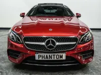Used Mercedes E220 AMG line 194 HP (142 kW) 2018 Red Coupe