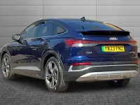 Used Audi Q4 Sportback e-tron S-Line 216 kW (295 HP) 2023 Navarra blue SUV
