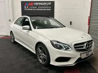 Used Mercedes E220 AMG line 2015 White Sedan