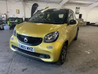 Used Smart ForFour Premium 71 HP (52 kW) 2015 Yellow Hatchback