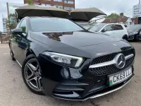 Used Mercedes A180 AMG line 136 HP (100 kW) 2019 Black Hatchback